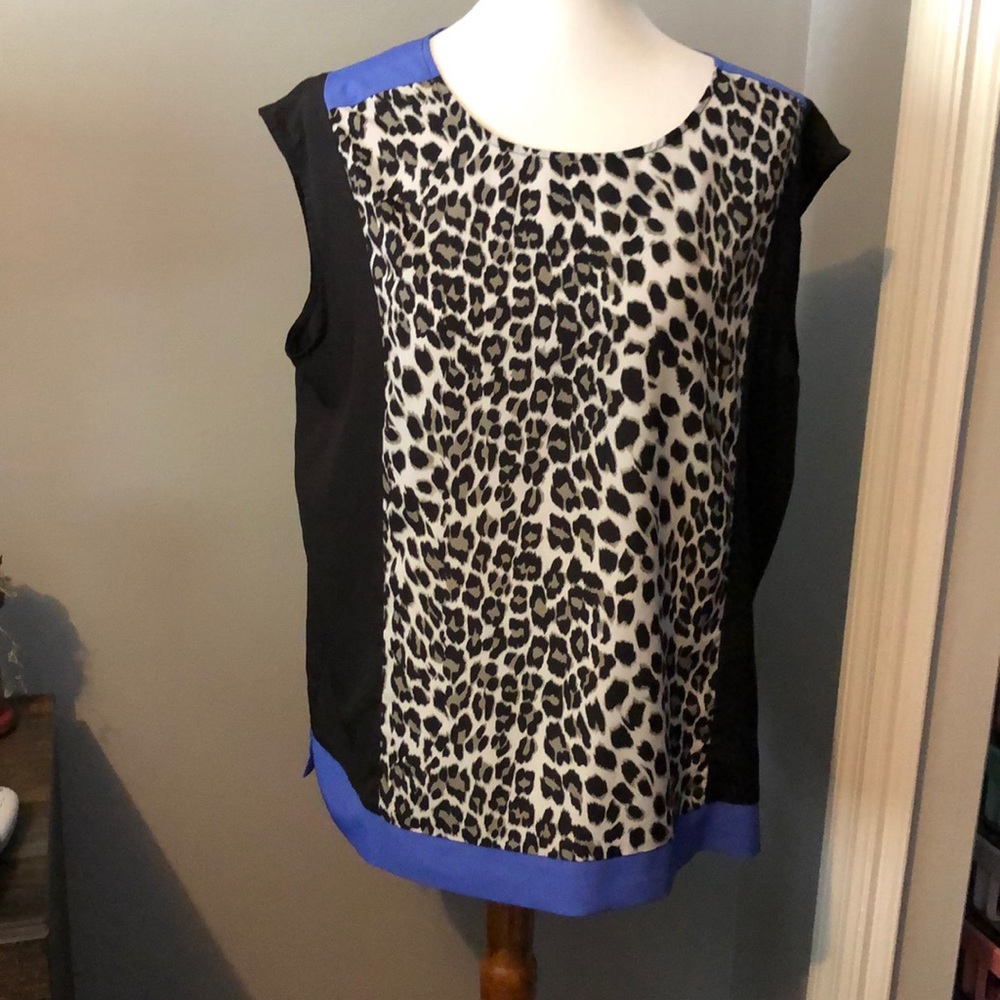 Boutique tank she’ll top black cheetah Large New